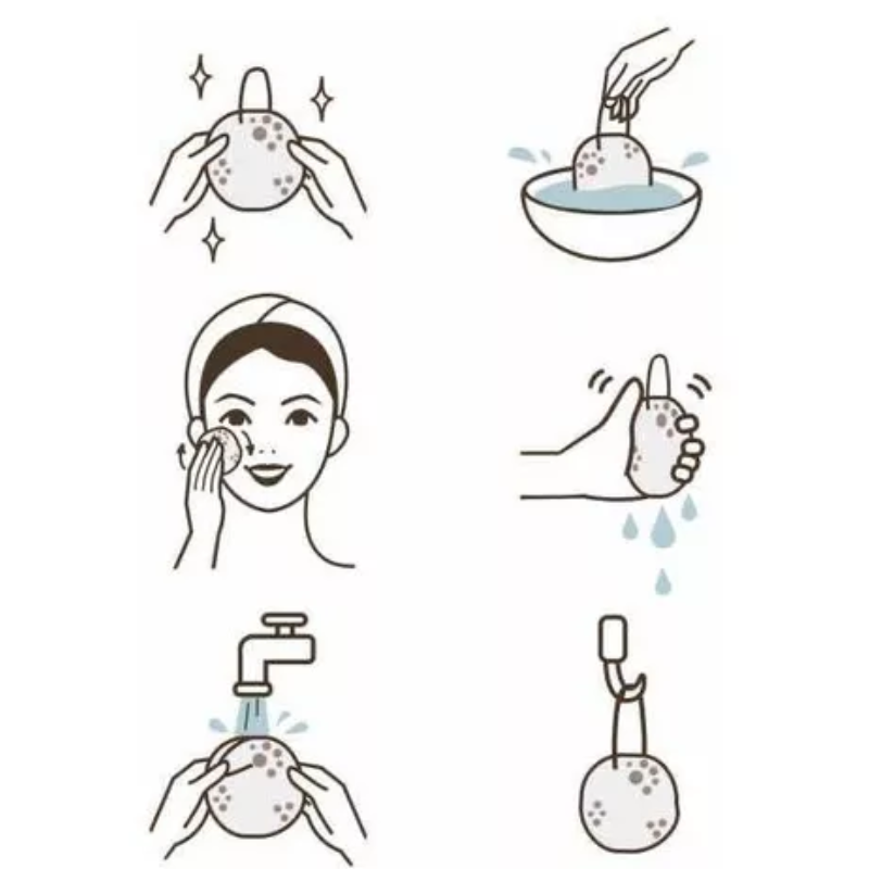 Esponja limpieza y masaje facial de Konjac 100% Natural