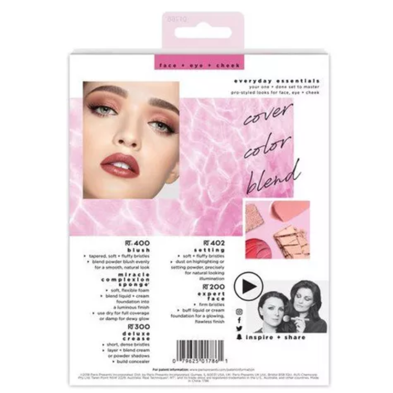 Set De Brochas + Esponja Everyday Essentials