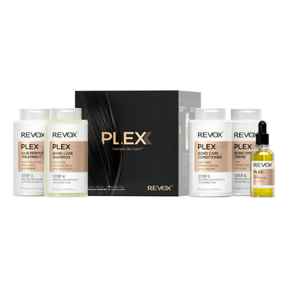 Plex Set Reconstrucción Capilar 5 Pasos | Shampoo + Acondicionador + Tratamiento Reparador