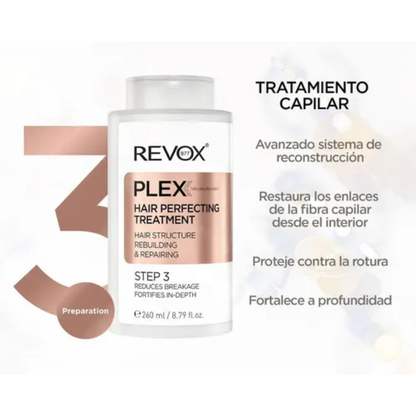 Plex Set Reconstrucción Capilar 5 Pasos | Shampoo + Acondicionador + Tratamiento Reparador