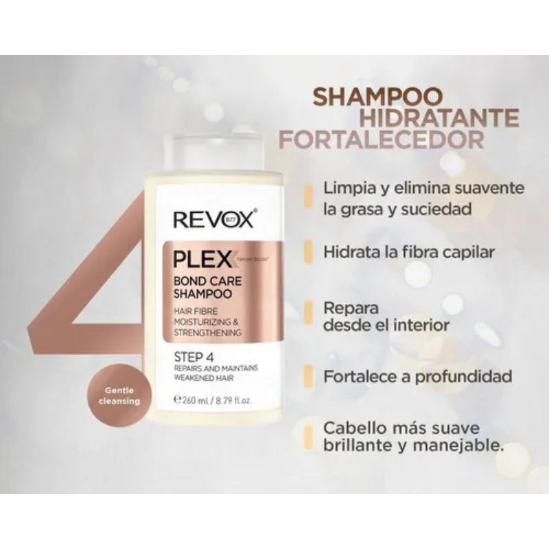 Plex Set Reconstrucción Capilar 5 Pasos | Shampoo + Acondicionador + Tratamiento Reparador